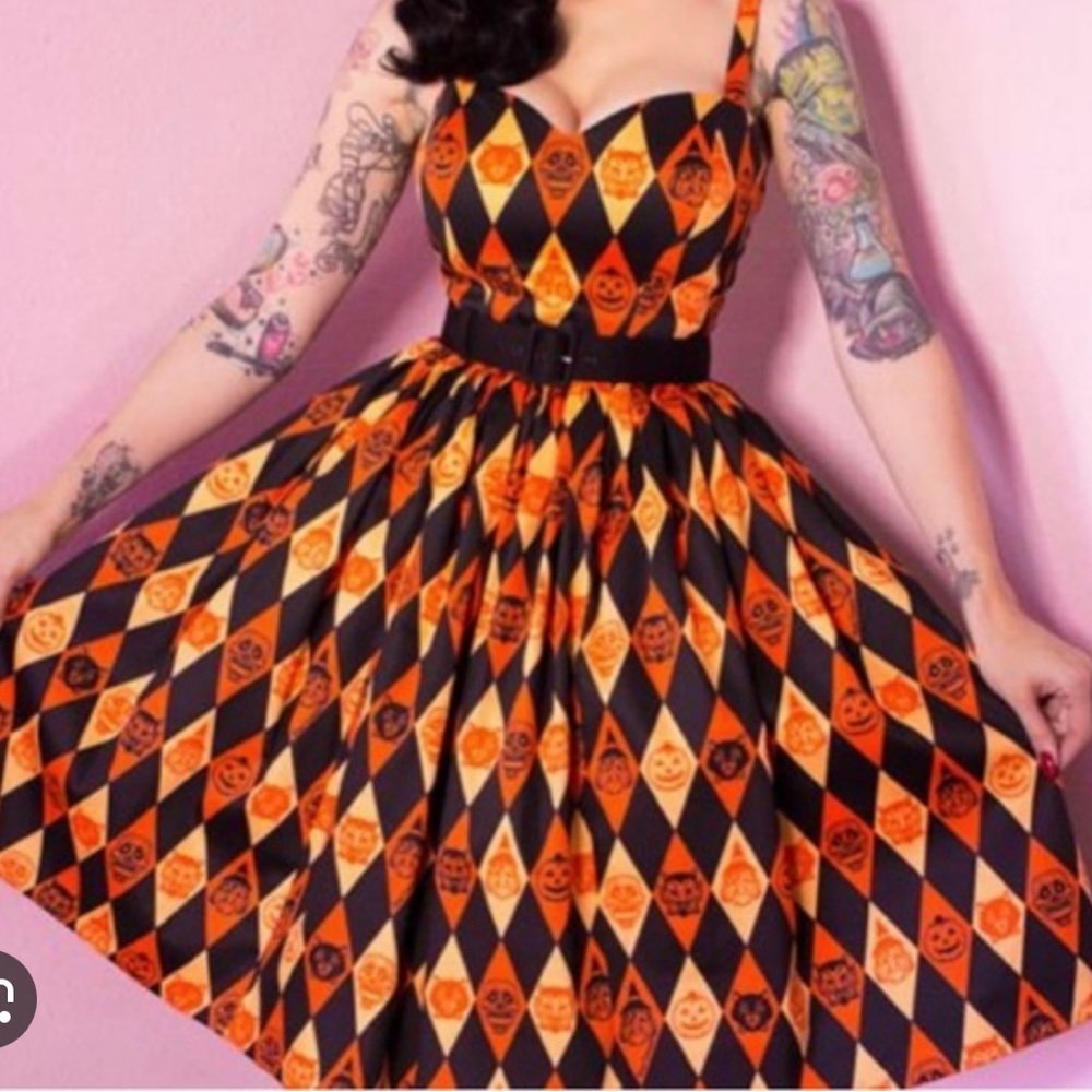 Vixen by Micheline Pitt x Ben Cooper Halloween Harlequin Dress M